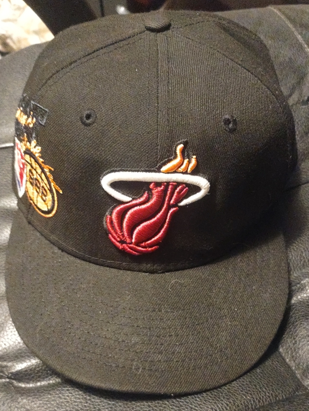 New Era Miami Heat Black  Embroidered Hat